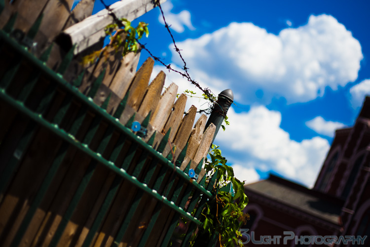 3 Light Photography, Brooklyn, Fence, Sky
